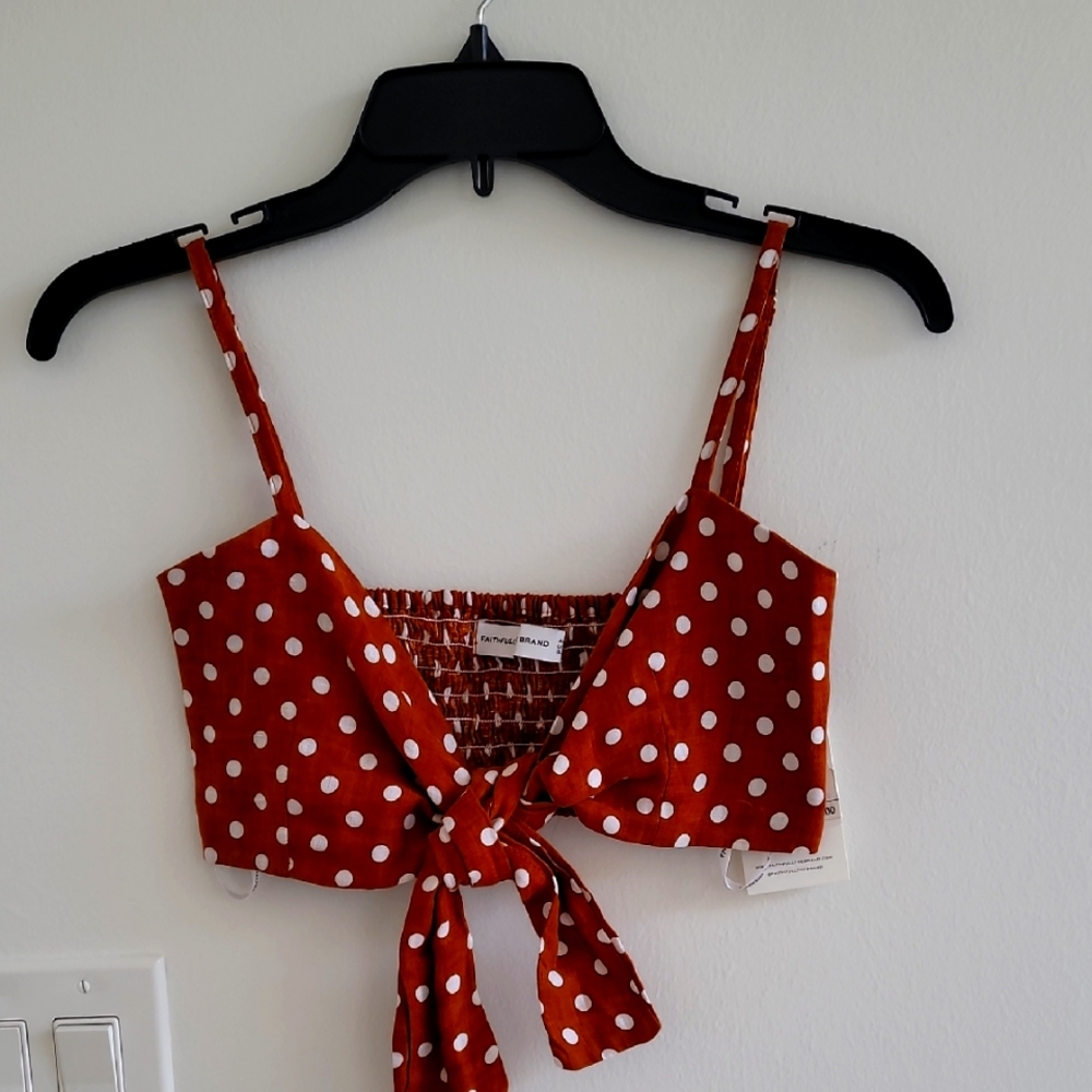 Red Polka Dot Women's Top